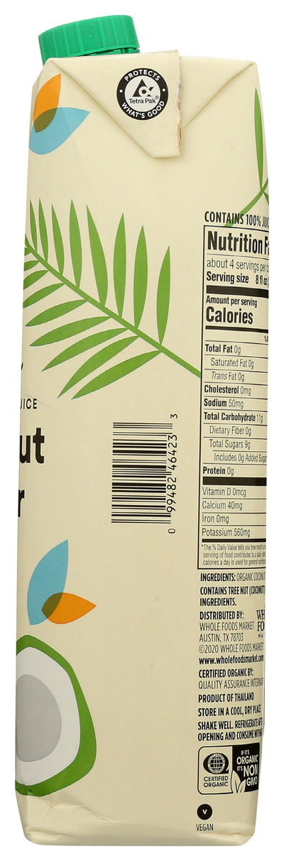 365 by Whole Foods Market, Organic Coconut Water, 33.8 Fl Oz